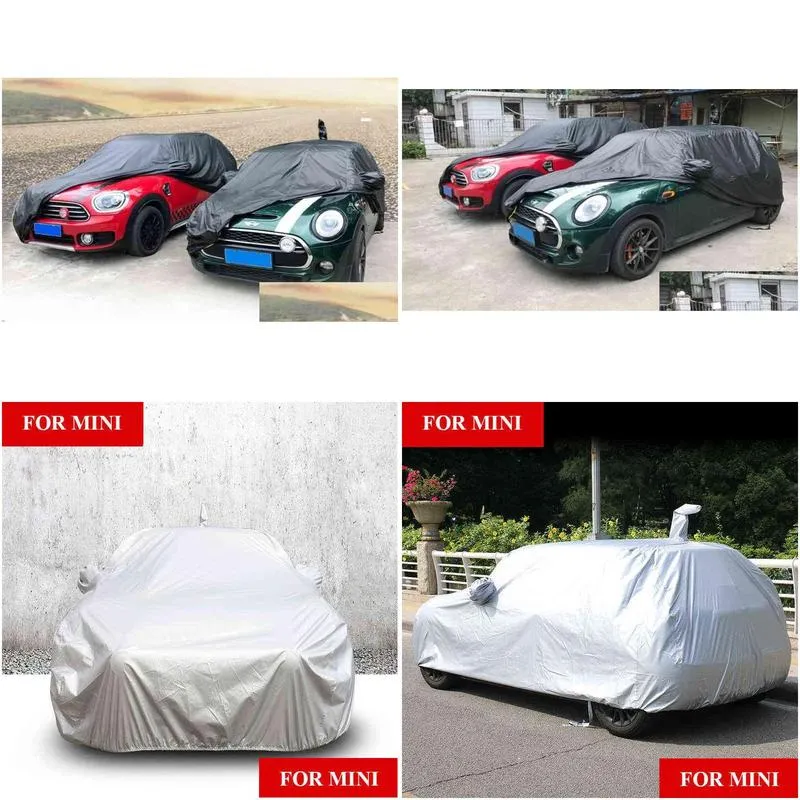 1pcs waterproof car covers sun protection cover car styling for bmw mini one cooper f54 f55 f56 f60 r55 r56 r60 r61 dust cover h220425