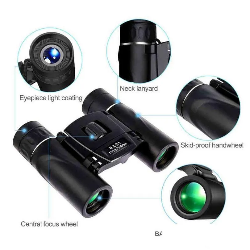 apexel 8x21 compact zoom binoculars long range 1000m folding hd powerful mini telescope bak4 fmc optics hunting sports camping