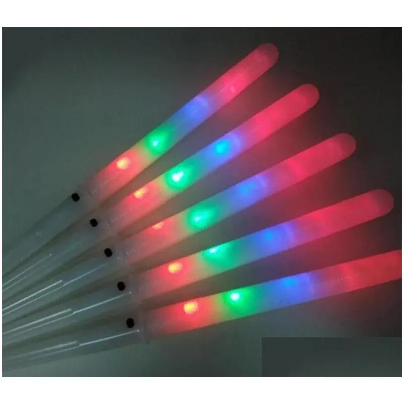  gadget 28x1.75cm colorful led light stick flash glow cotton candy stick flashing cone for vocal concerts night parties dhs