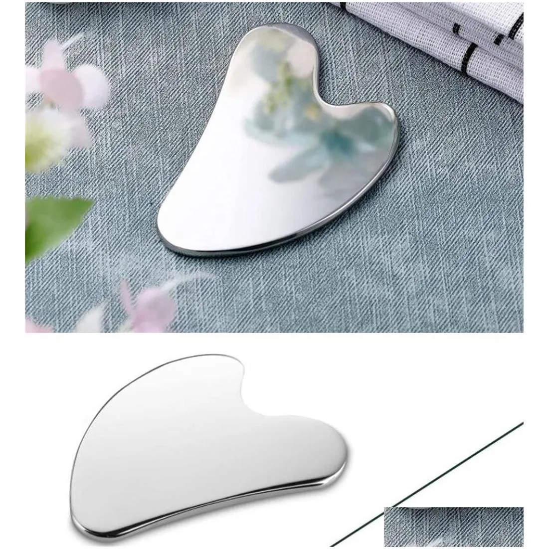 stainless steel gua sha scraping massage tool facial tool guasha for face body spa xb18