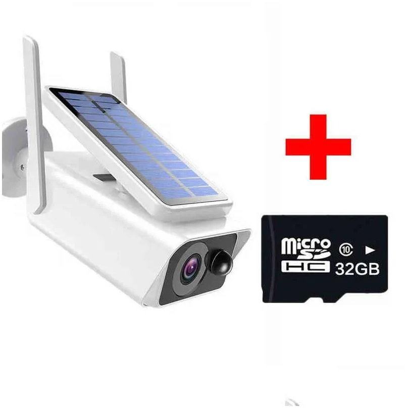 icsee hd wireless solar wifi camera outdoor security surveillance camera cctv smart home battery ip66 pir motion detection cam