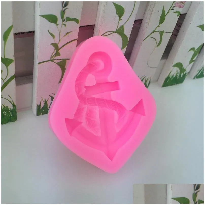 diy ship anchor mould rudder sign dropping glue mold boat rope modelling silicone baking cake molds decorate 1 2dy j1