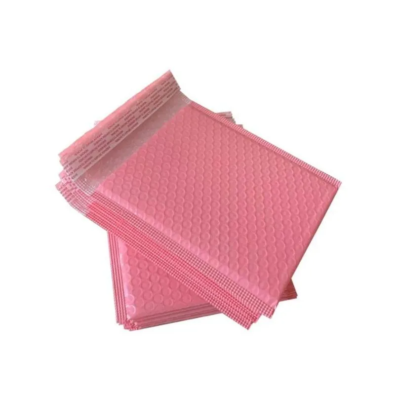 50pcs bubble mailers padded envelopes pearl film gift present mail envelope bag for book magazine lined mailer self seal pink