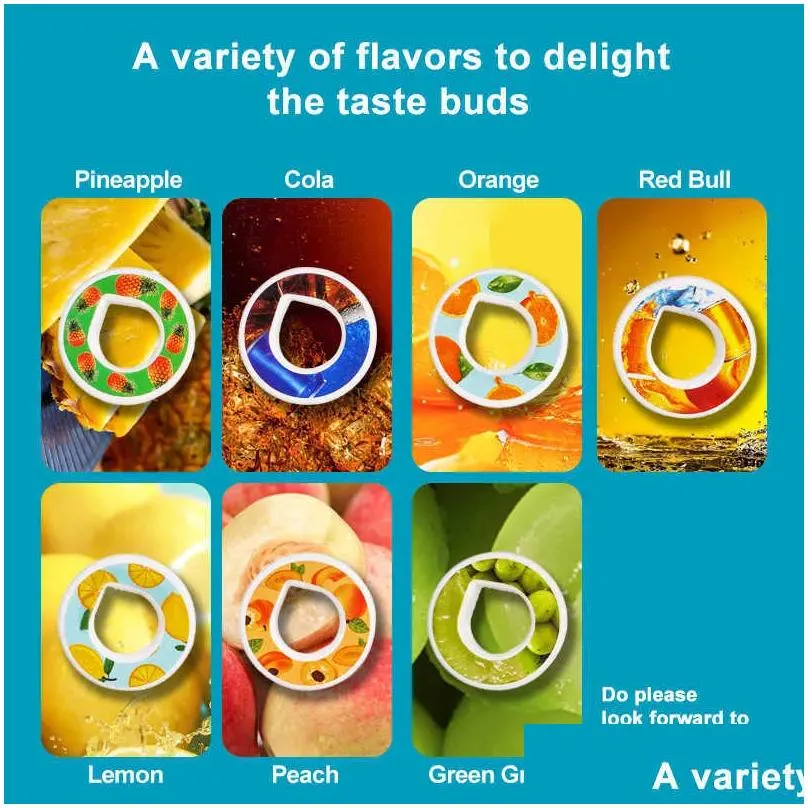 Water Bottles 7Pcs/Set Flavoring Pods Scent Fruit Flavour Up Flawour Flavor Pod 0 Sugar Used In Flavoured Drinking Bottle Drop Deliv Dhr8B