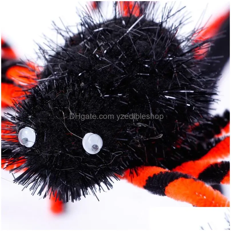 Party Decoration Halloween Decorations Spiders Clap Bracelet Hallow Scary Party Headband Brooches Diy Decoration Pendant Ornaments Kid Dhpez