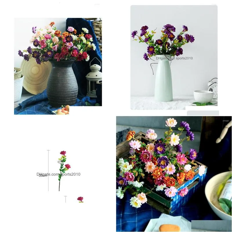 Decorative Flowers & Wreaths Decorative Flowers Artificial  Small Wild Indoor Desktop Home Clothing Store Soft Decoration Accesso Dhcjx