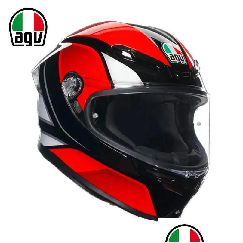 motorcycle agv men`s k6 helmet cycling and commuter women`s four seasons racing full summer safety k6s 8cu6