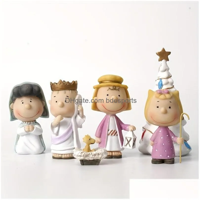 Arts And Crafts Six Piece Set Office Desktop Decoration Character Scpture Decorative Angel Creative Holiday Living Room Drop Delivery Dhdhw