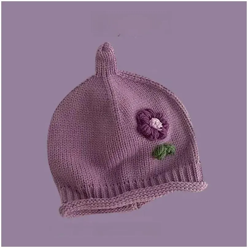 Baby Kid Childrens Hat Warm Cute Knitted Plover Beanie For Boys And Drop Delivery Dhtan