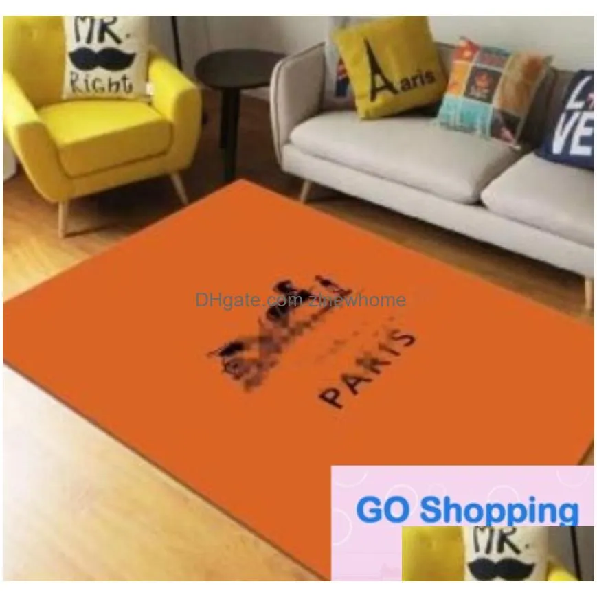 Carpets Simple Luxury Carpet Living Room Anti-Slip Mat Shock Absorption Wholesale Drop Delivery Home Garden Home Textiles Dhhzf