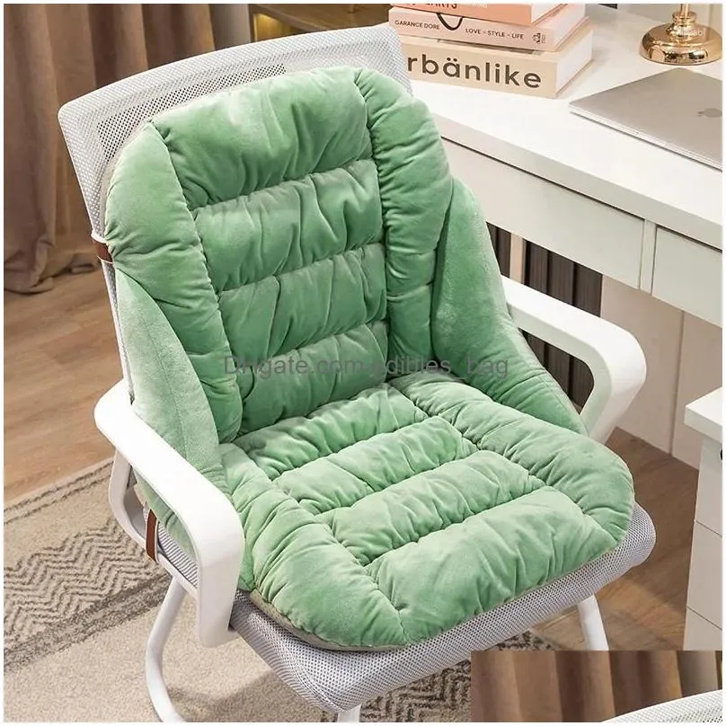 pillow office winter plush warm chair removable and washable student thickened backrest integrated seat floor