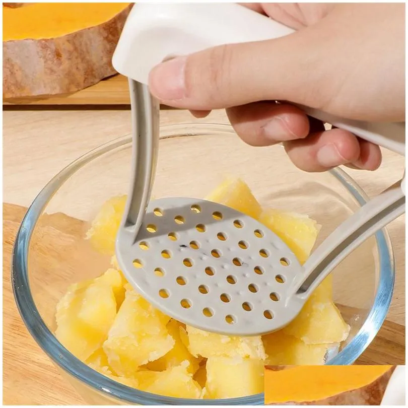 Fruit & Vegetable Tools Manual Potato Masher Plastic Pressed Smasher Portable Kitchen Tool For Babies Food Gadgets Drop Delivery Home Dhbfg