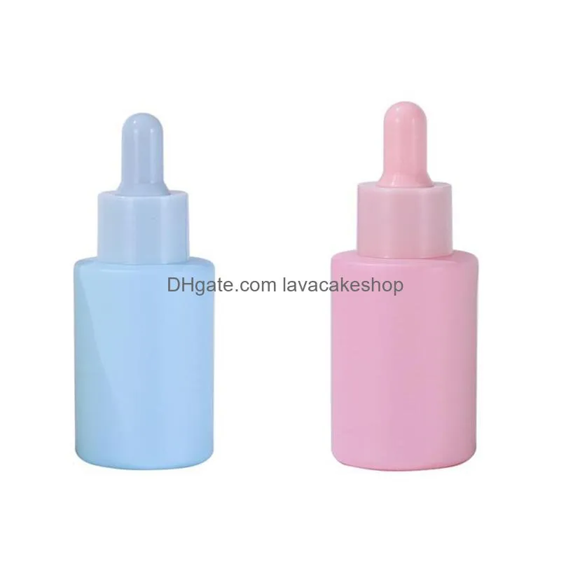 Packing Bottles Wholesale 30Ml  Dropper Bottle Frosted  Oil Bottles Travel Glass Cosmetic Empty Reusable 6 Colors Drop De Dho0I