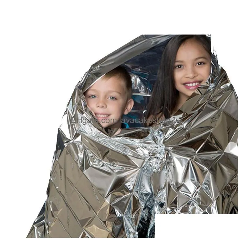 Emergency Preparedness Wholesale Portable Outdoor Life-Saving Blanket Survival Tool Waterproof Emergency Foil Thermal First Aid Rescue Dhnkz