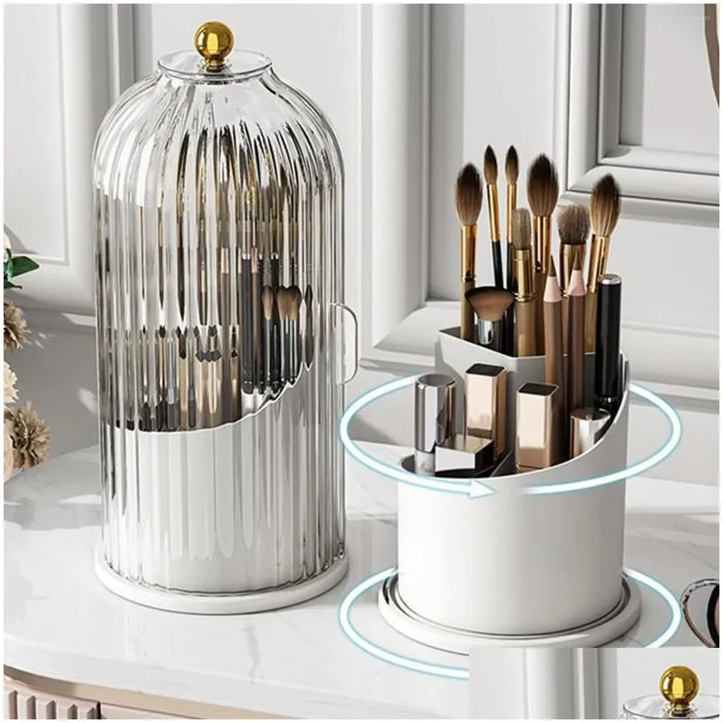 storage boxes lipstick eyebrow pencil holder cosmetic organizer with lid fits jewelry makeup brushes lipsticks