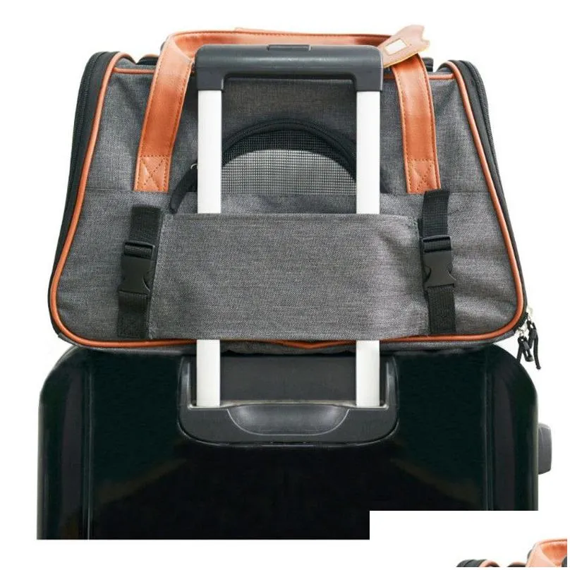 Dog Carrier Travel Car Seat S Portable Backpack Breathable Cat Cage Small Dogs Bag Airplane Appd 0707 Drop Delivery Dhnky