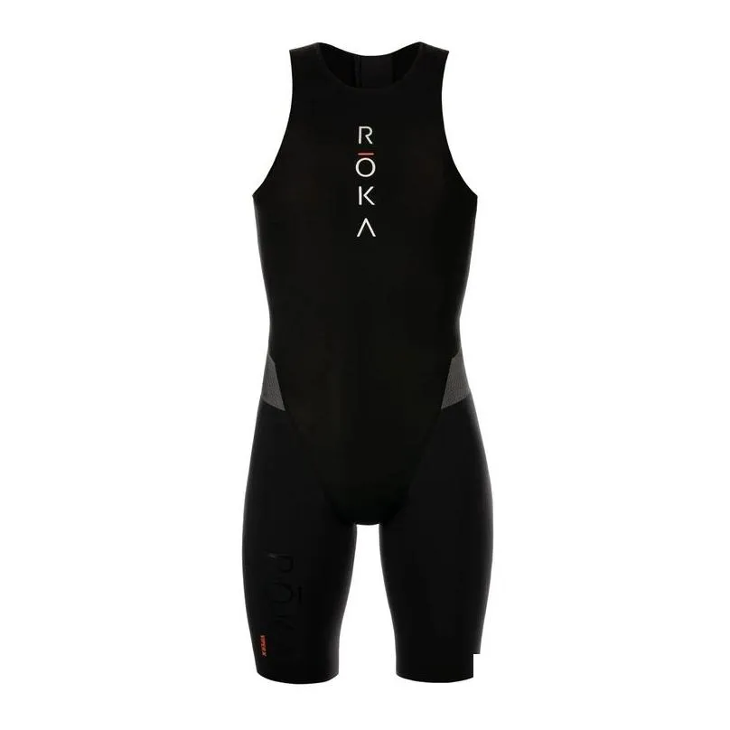 Men`S Tracksuits Mens Tracksuits Roka Triathlon Sleeveless Swimming And Running Sportswear Bodysuit Outdoor Tights Skin Suit 220914 D Dhug1