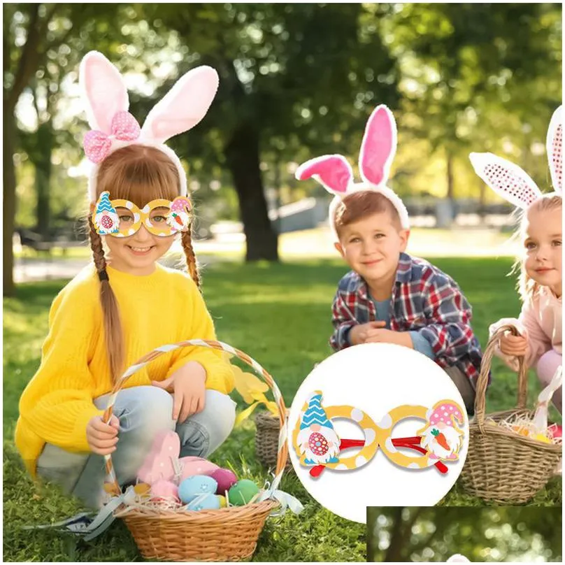Other Festive & Party Supplies Easter Party Glasses Frame Chick Egg Bunny Happy Po Props Booth Glass Kids And Adts Spring Drop Deliver Dhvjf