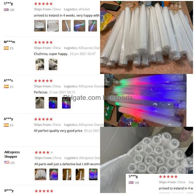Party Decoration 121524306090Pcs Glow Sticks Rgb Led Lights In The Dark Fluorescence Light For Wedding Concert Festival8534053 Drop D Dhdud