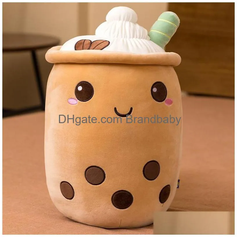 Fasion Stuffed P Hy Wy Creative Fruit Milk Tea Cartoon Pillow Toy Slee Pearl Cup Stuff Cotton Doll Christmas Drop Delivery Dhgpi