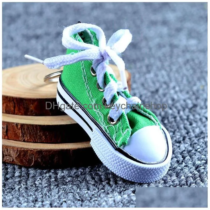 Luxury Creative Canvas Shoes Designer Key Chain Cell Phone Charms Sneaker Handbag Pendant Keyring Keychain For Adt Child Jewelry Drop Dhnbc