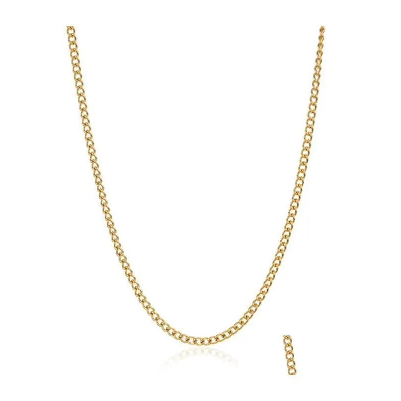 18K Gold Plated Stainless Steel Necklace Chain Different Styles And Sier Chains For Diy Making Drop Delivery Ot7Sn