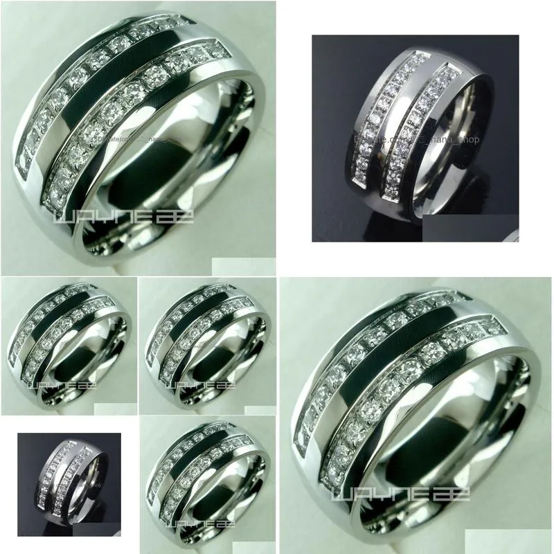 Band Rings His Mens Stainless Steel Solid Ring Band Wedding Engagment Size From 8 9 10 11 12 13 14 156606784 Drop Delivery Jewelry Ri Dhylg