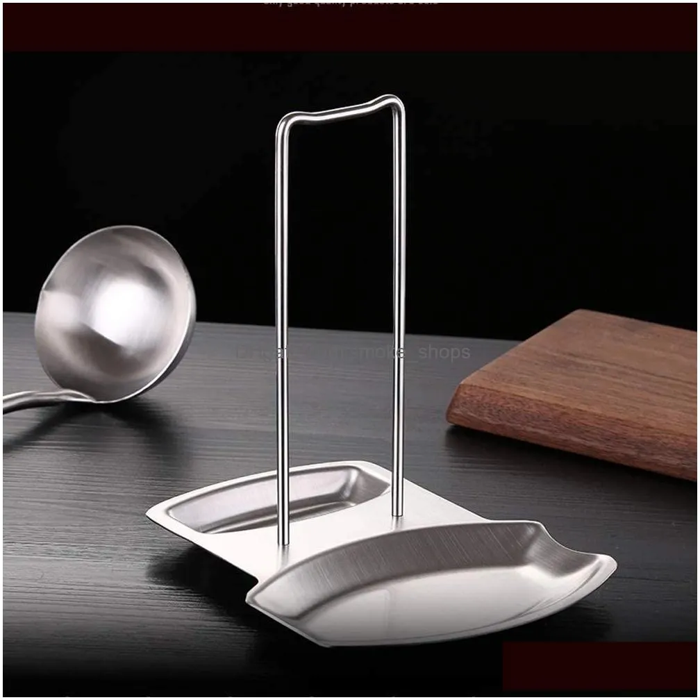 stainless steel pot lid rack detachable pan cover shelf kitchen multifunctional spatula holder spoon stand kitchen accessories hh419