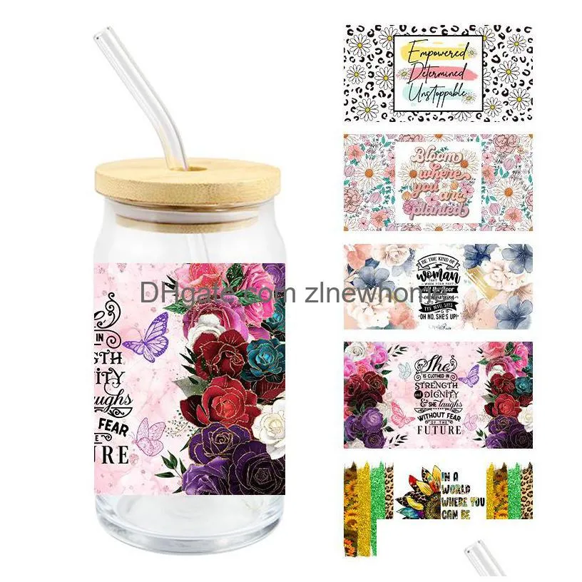 Uv Dtf Cup Wrap Transfer Stickers For Glass Decals Waterproof Rub On Transfers Crafts Vintage Z11 Drop Delivery Dh8Jm