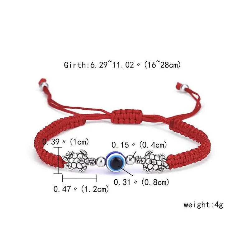 Charm Bracelets Evil Eye Charm Bracelet Knot Handmand Lucky Bracelets Adjustable Red Rope String Protection For Women Men Drop Delive Dhbfm