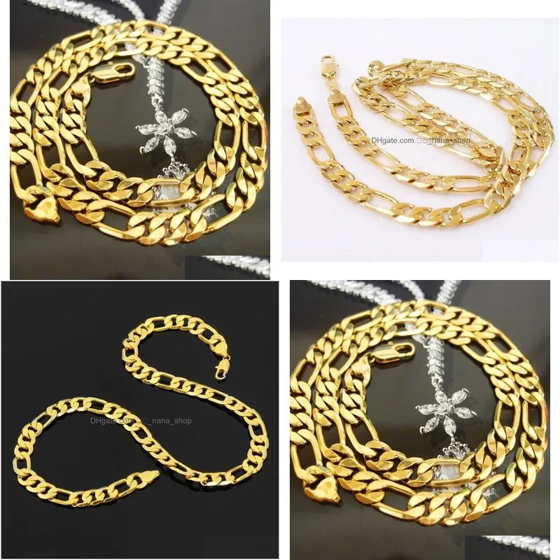 Chains New Heavy 70G 10Mm 18K Yellow Solid Gold Filled Men039S Necklace Curb Chain Jewelry2623763 Drop Delivery Jewelry Necklaces Pend Dhsei