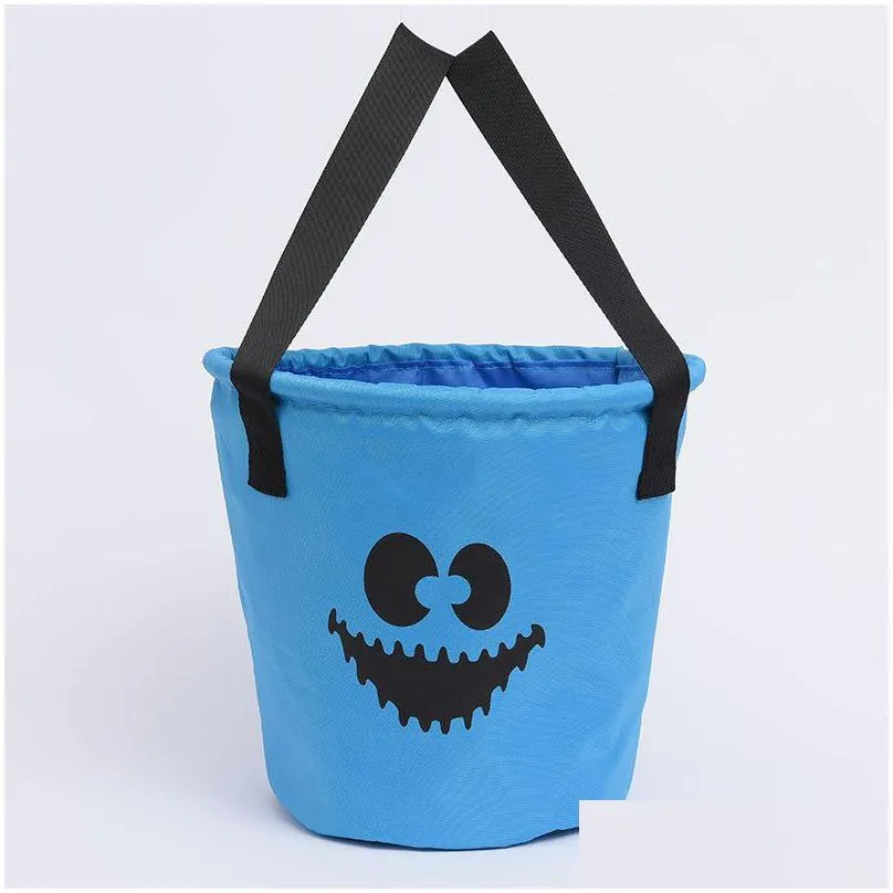 Other Festive & Party Supplies Led Light Halloween Candy Bags Up Trick Or Treat With Pumpkin Design Reusable Goody Bucket For Kids Dro Dhvac