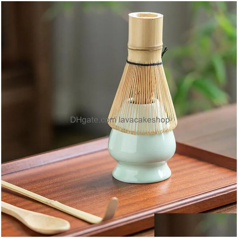 Teaware Sets Bamboo Matcha Whisk Tea Natural Whisks Tools Professional Stirring Brush Teas Ceremony Tool Brushes Drop Delivery Home Ga Dhvzu