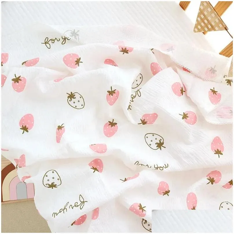blankets summer baby blanket born muslin swaddle wrap 2 layers breathable bedding cute soft cotton stroller