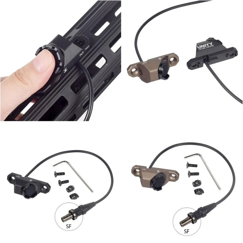 accessories unity tactical button pressure remote switch fit mlok keymod rail for surefire m300 m600 dbala2 peq15 2.5 sf plugs