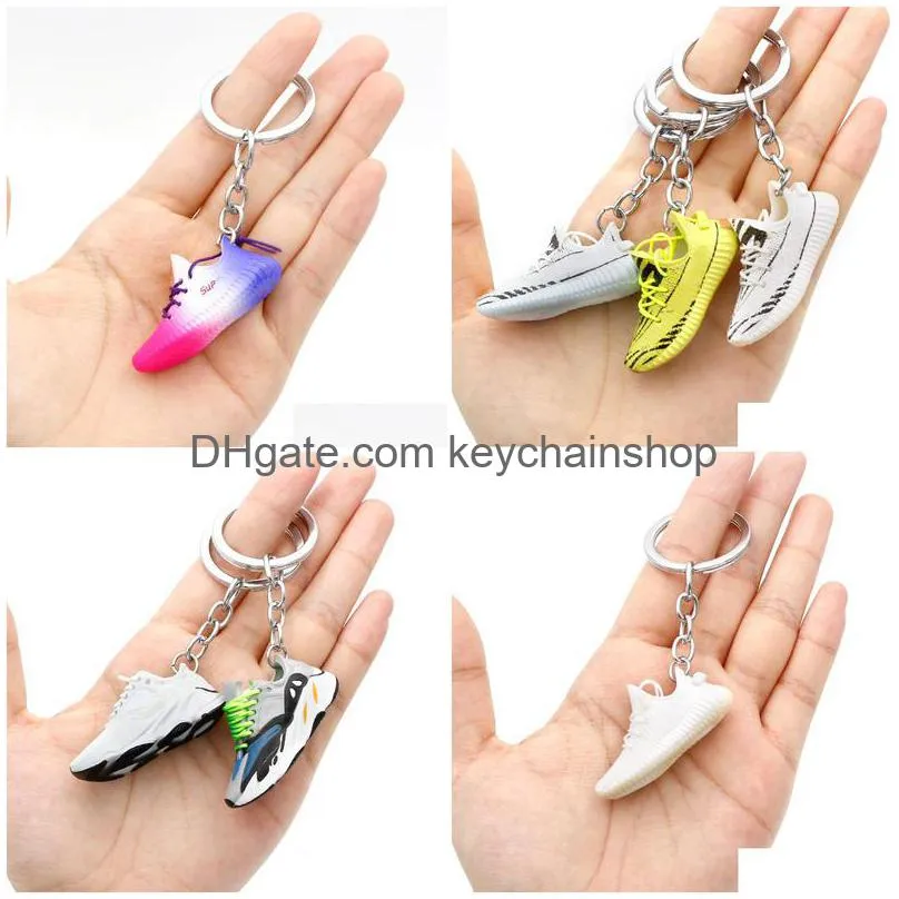 Fashion 20 Styles Esign Shoes Keychain Basketball Shoe 3D Model Personality Creative Gift Trend Bag Pendant Drop Delivery Dhgkf