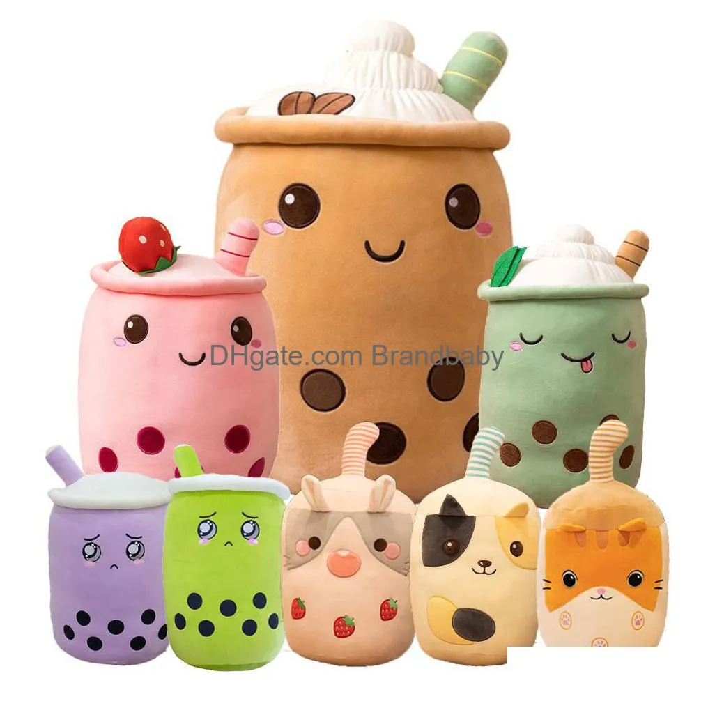 Fasion Stuffed P Hy Wy Creative Fruit Milk Tea Cartoon Pillow Toy Slee Pearl Cup Stuff Cotton Doll Christmas Drop Delivery Dhgpi