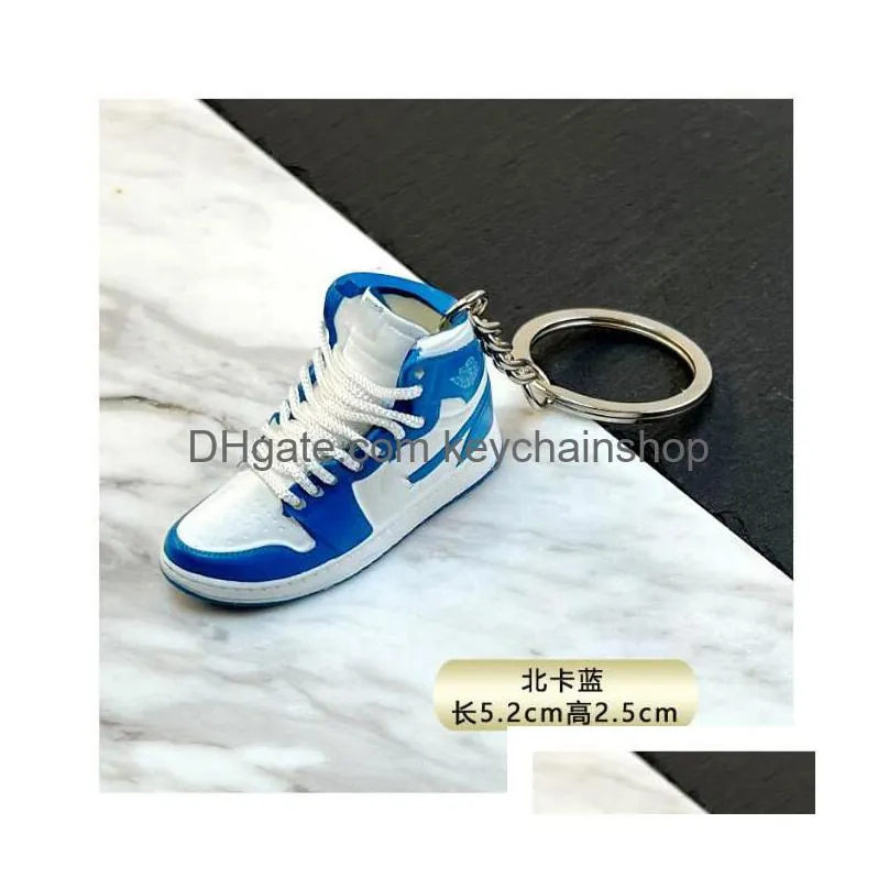 Keychains Lanyards Designer 83 Styles 3D Basketball Shoes Keychain Stereoscopic Sneakers For Women Bag Pendant Mini Sport Shoe Drop D Dhv7X