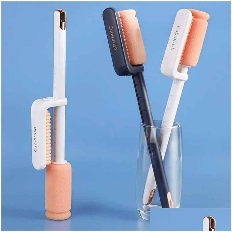 Cleaning Brushes Cup Brush Kitchen Cleaning Tool Sponge Glass Wine Bottle Tumbler Mug Sts Tube Mtifunctional Brushes Drop Delivery Hom Dh4Nw