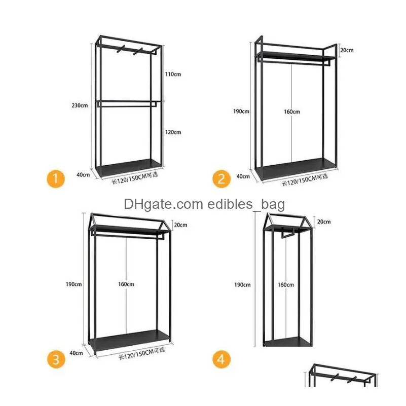 gold hanger men039s and women039s clothing store shelf commercial furniture clothes display rack floor type shelfs golden ha4677915