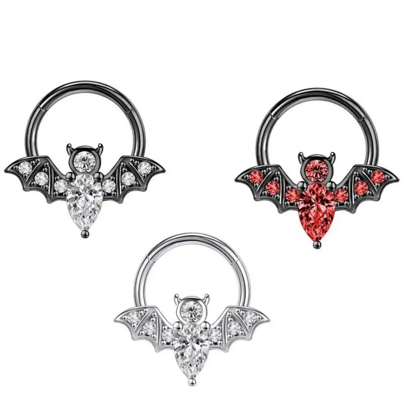 Fashion Punk 5Pcs Stainless Steel Bat Long Pole Lip Stud Nose Ring Belly Button Ear Piercing Jewelry Drop Delivery Dhreg