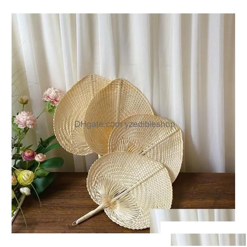 Party Favor 120Pcs Palm Leaves Fans Handmade Wicker Natural Color Palm-Fan Traditional Chinese Craft Gifts Sn2709 Drop Delivery Home Dhwni