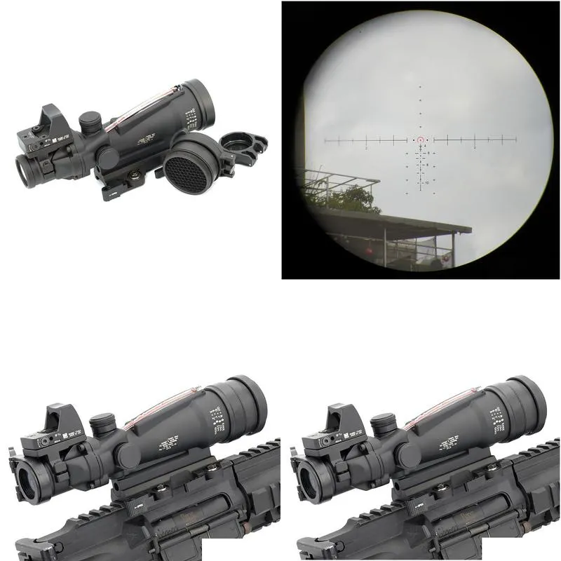 tactical ta11 ta31 3.5x35 real fiber glass reticle hunting optic sight airsoft riflescope holographic scope w/original t-rlji-con marking with rmr red dot