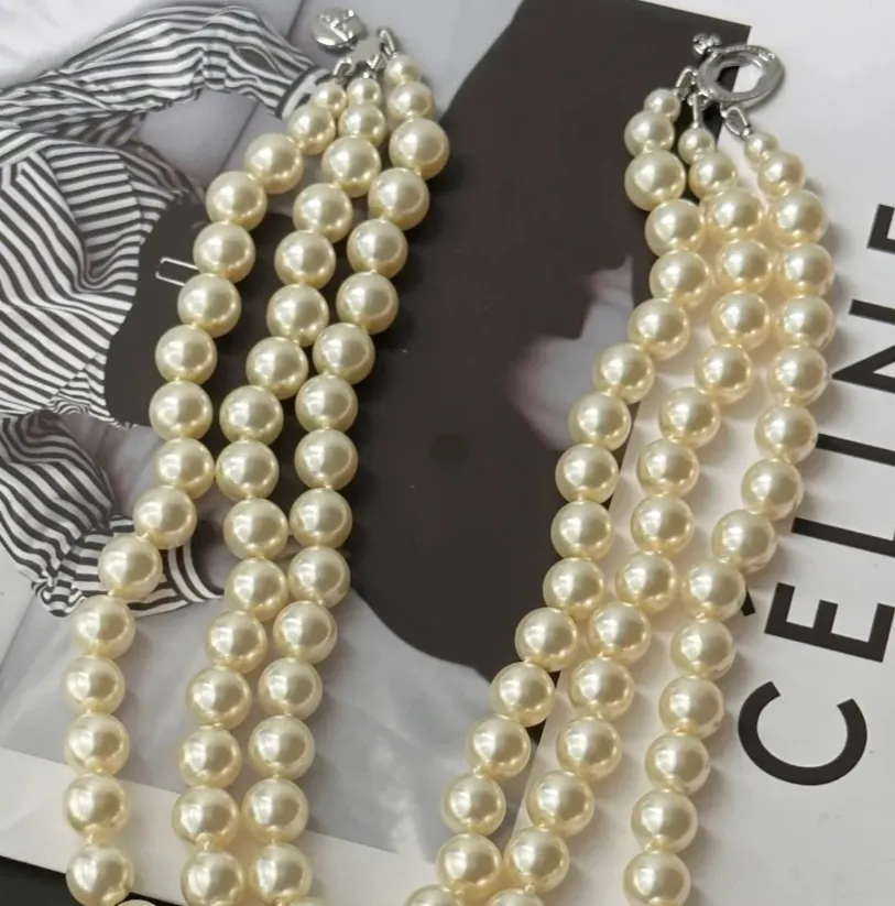 designer jewelry natural pearl ring necklace necklace gothic fashion jewelry luxury designer jewelry womens necklace iced outer chain sisters gift