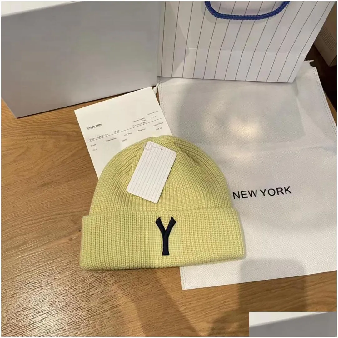 Winter Hats For Women Men Beanies Knitted Embroidery Letter Hat Girls Autumn Female Caps Bonnet Uni Warm Solid Beanie Drop Delivery Dhu8V