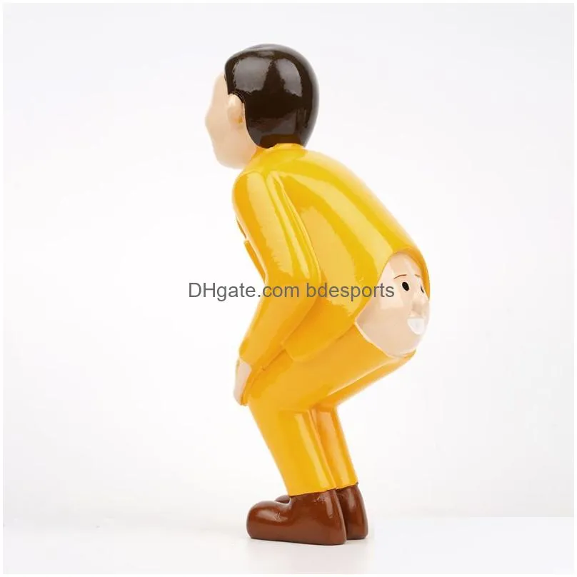 Arts And Crafts One Piece Yellow Funny Little Man Office Desktop Decoration Dn Figure Scptures Decorative Creative Holiday Decorations Dhade