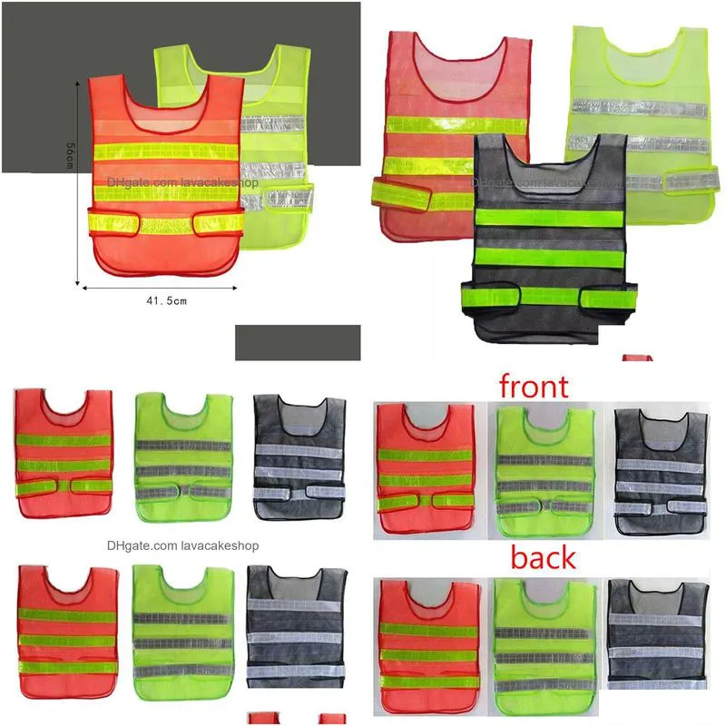 Reflective Safety Supply Wholesale Reflective Vest Safety Clothing Hollow Grid Vests High Visibility Warning Working Construction Traf Dhmsi