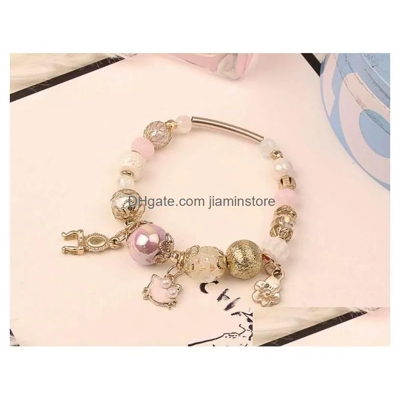 Charm Bracelets Mixed Colors Fashion 925 Sterling Sier Daisies European Beads Fits Style Charms Bracelet Drop Delivery Jewelry Dhovr