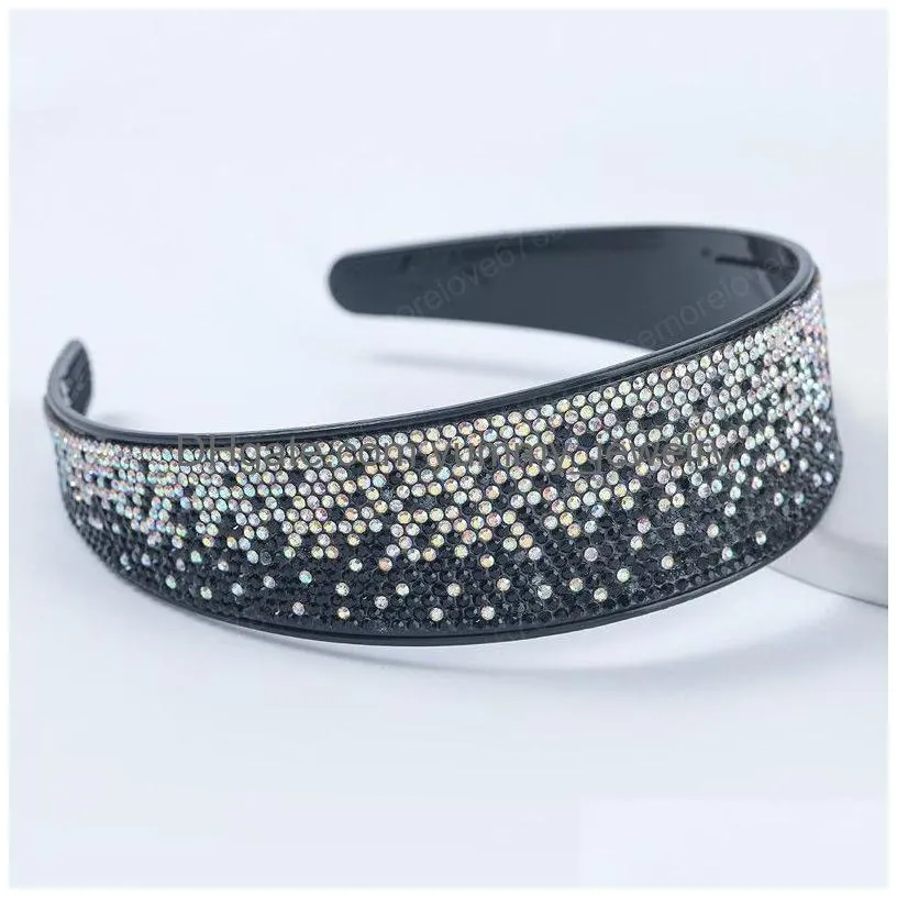 2021 Spring Fashion Resin Inlaid Rhinestone Acrylic Headbands Simple Temperament Ladies Headband Hair Accessories Drop Delivery Dhd7P