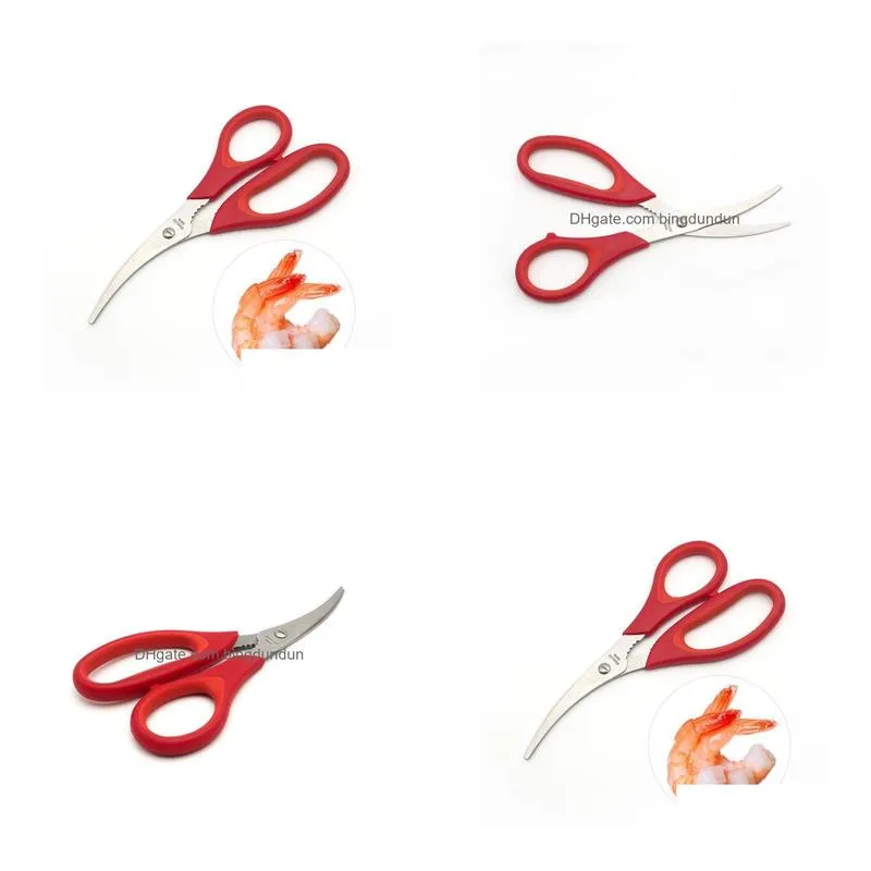 Other Kitchen Tools 200Pcs Creative Household Item Lobster Shrimp Crab Seafood Scissors Shears Snip Shells Kitchen Tool Drop Delivery Dhr7W